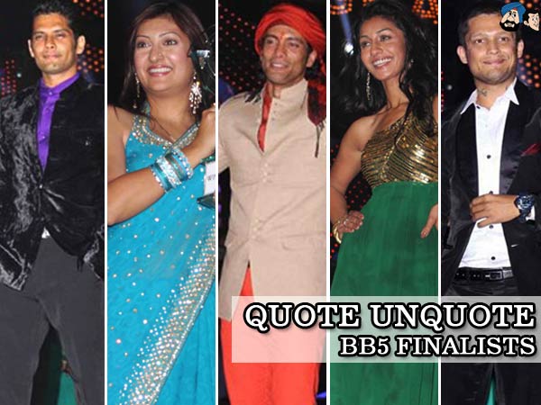 Quote-Unquote BB5 Finalists