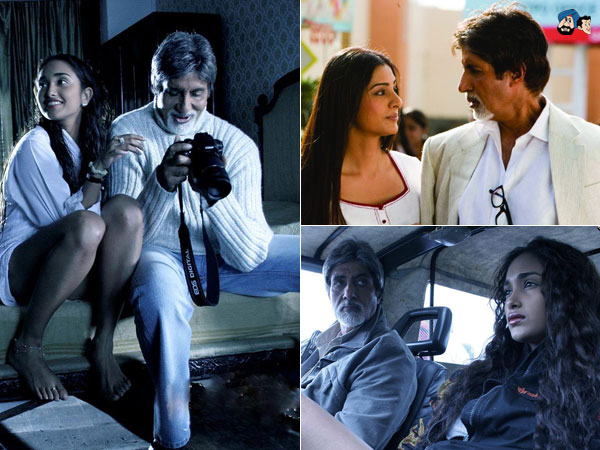 Amitabh Bachchan and Jiah Khan 