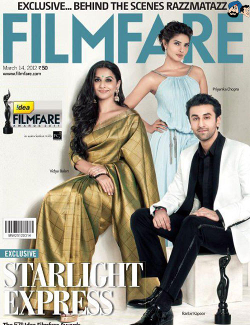 Vidya, Priyanka & Ranbir – Filmfare  