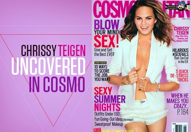 Chrissy Teigen uncovered in Cosmo
