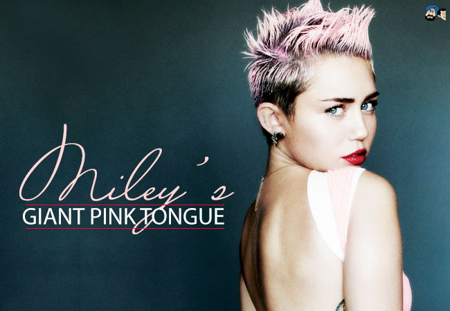 Miley's Giant Pink Tongue
