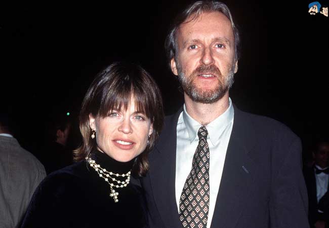 James Cameron and Linda Hamilton 