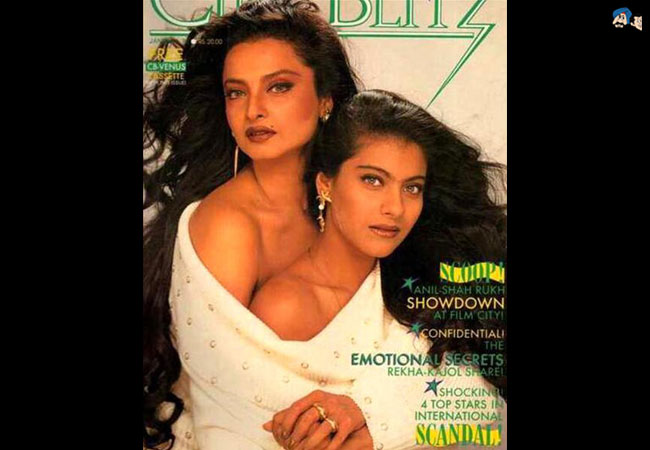 Cosy moment with Kajol