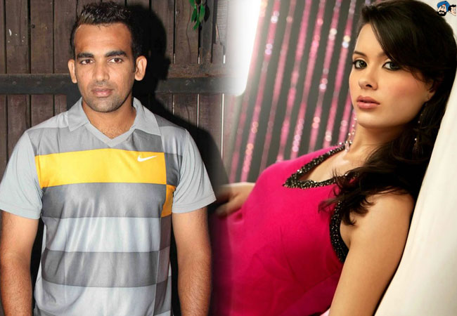 Isha Sharvani and  Zaheer Khan