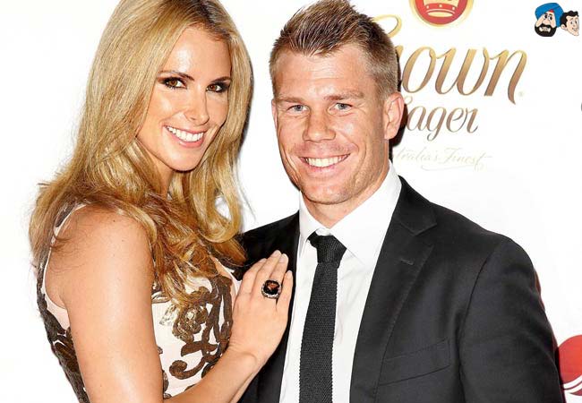 David Warner and Candice Falzon (Australia)