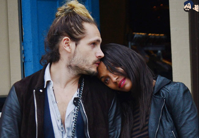 Zoe Saldana and Marco Perego
