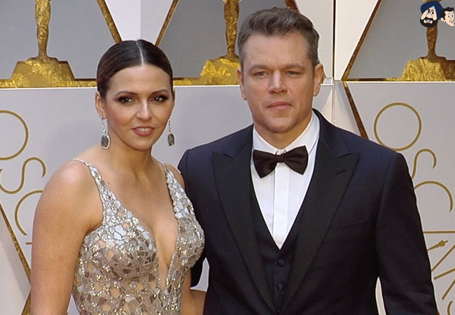 Matt Damon and &#8206;Luciana Bozan Barroso