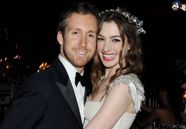 Anne Hathaway and Adam Shulman