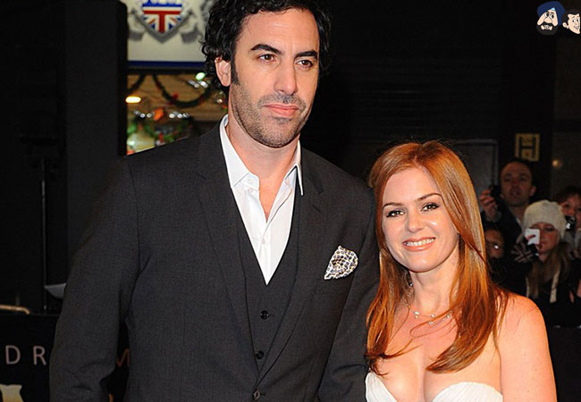 Isla Fisher and Sacha Baron Cohen