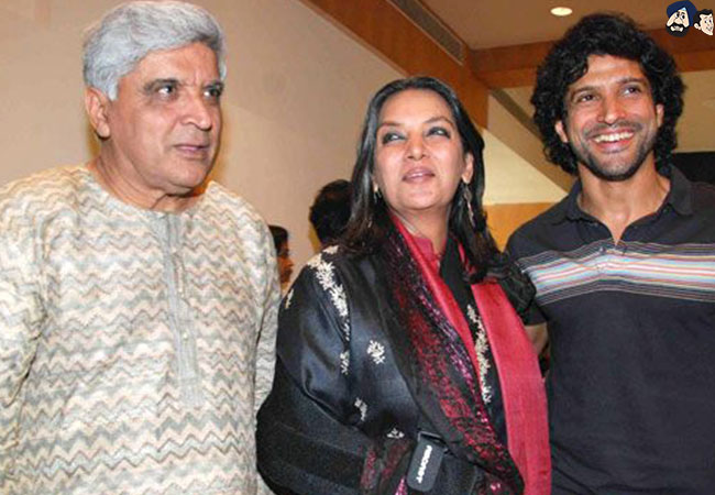 Javed Akhtar and family