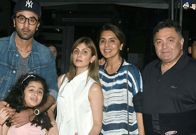 Rishi Kapoor and family