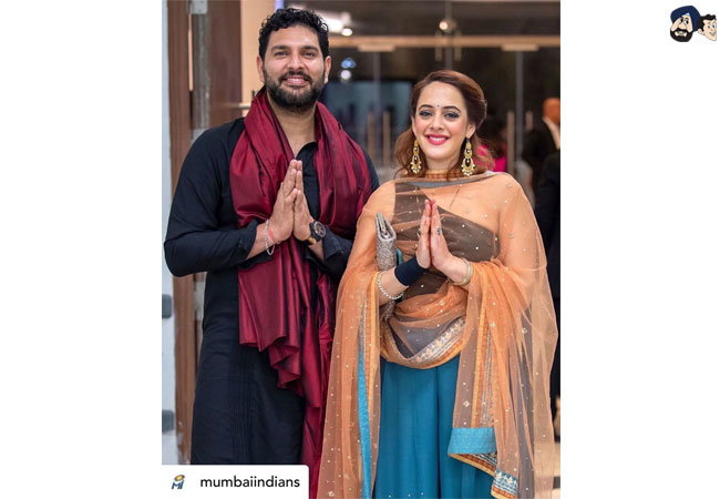 Hazel Keech and Yuvraj Singh