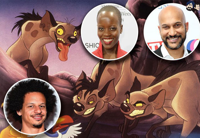 Keegan-Michael Key is Kamari, Eric Andre is Azizi, and Florence Kasumba	is Shenzi