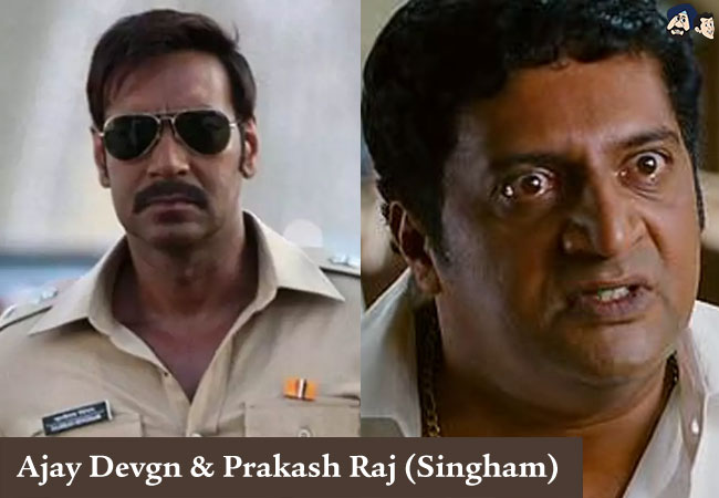 Ajay Devgn & Prakash Raj (Singham)