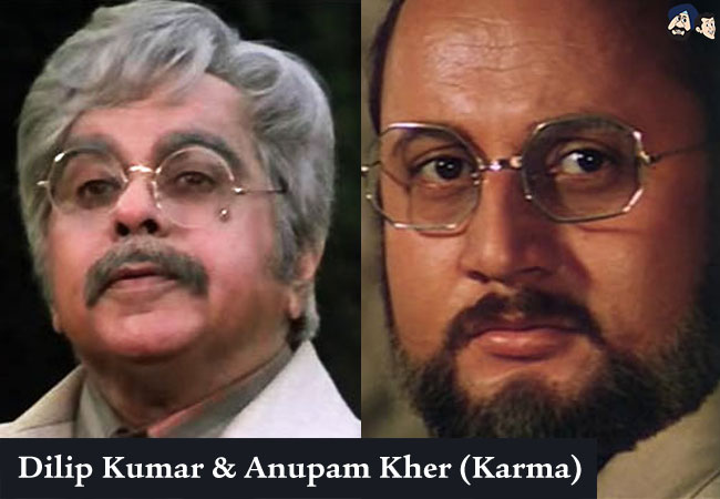 Dilip Kumar & Anupam Kher (Karma)