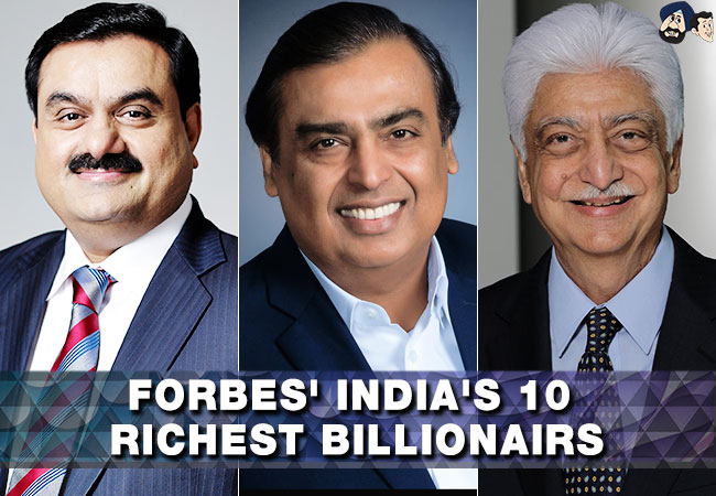 Forbes India's 10 richest billionaires!
