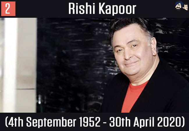 Rishi Kapoor (4th September 1952 - 30th April 2020)