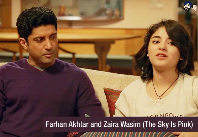 Farhan Akhtar and Zaira Wasim (The Sky Is Pink)
