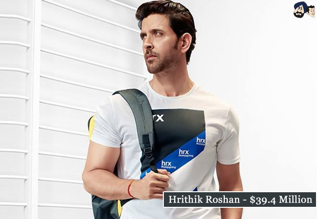 Hrithik Roshan - $39.4 Million