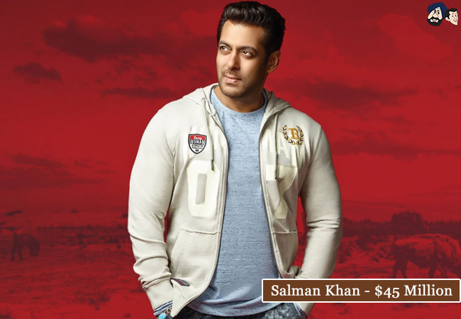 Salman Khan - $45 Million