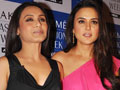 Preity, Rani at Manish Malhotra Show