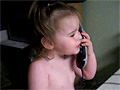 Baby talks on Phone