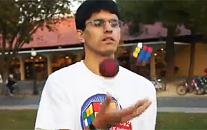 Solving Rubik's Cube While Juggling