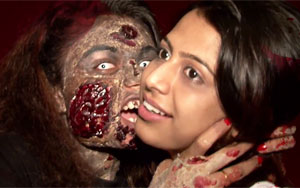 Check out this exclusive video where the zombies attack on the masses at multiplexes scaring them.