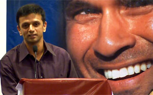 Rahul Dravid mimics Sachin Tendulkar 