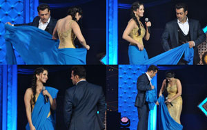 Salman Teaches Sunny Leone to Drape a Saree 