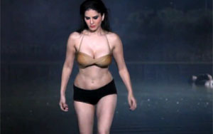 Sunny Leone In a Freezing Lake