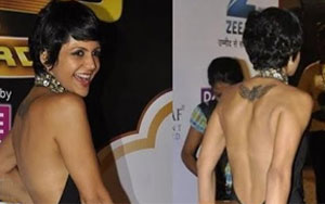 Recently Mandira Bedi was seen walking at the red carpet of 7th edition of Boroplus Gold Awards. But Mandira Bedi constantly seemed troubled because of her dress.