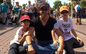 Hrithik Spotted at Disneyland With Kids