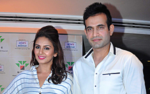 Irfan Pathan & Huma at The Palm Oil Press Meet