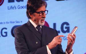 Amitabh Bachchan Launches LG's New Smart Phone