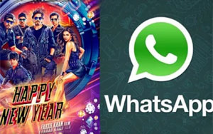 Shahrukh Khans Happy New Year Trailer on Whatsapp