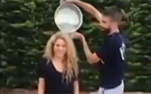 Shakira and Pique ALS Ice Bucket Challenge