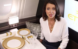 Dannii Minogue Explores The Residence - A380 - Etihad Airways