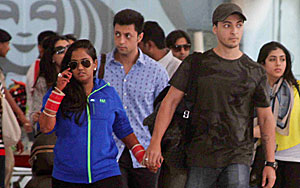 Arpita Khan and Ayush Sharma BacK in Mumbai