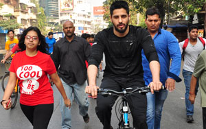 Sidharth Malhotra Cycling For Fitness