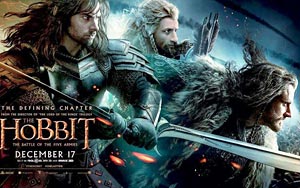 Trailer of `The Hobbit: The Battle of the Five Armies`<br>Director: Peter Jackson<br>Cast: Benedict Cumberbatch, Luke Evans, Evangeline Lilly, Richard Armitage, Lee Pace, Manu Bennett, Cate Blanchett, Orlando Bloom, Martin Freeman, Ian McKellen, Christopher Lee, Hugo Weaving, Aidan Turner, James Nesbitt, Graham McTavish