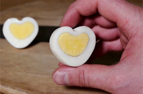 Heart Shaped Eggs for Valentine's Day