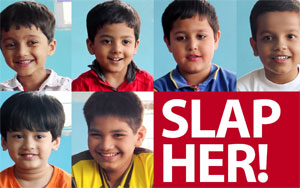 Indian Kids Asked to Slap a Girl!