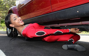 Record Breaker Limbos Under Car