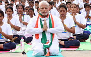 Mass Yoga Demonstration at Rajpath