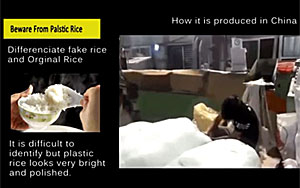 Watch Out for Plastic Rice from China