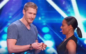 Magician Tries to Kiss Mel B