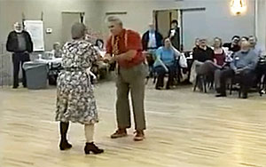 Elderly Couple Dance