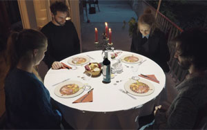 Restaurant Table Turns Into Digital Short Film While Guests Wait For Their Meal