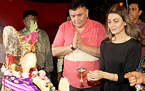 Rishi Kapoor & Vivek Oberoi's Ganesh Visarjan